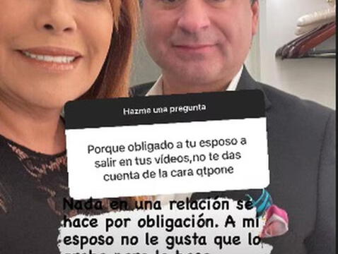 Magaly Medina assures that her husband agrees to appear on her social networks "to please her".  Photo: Magaly Medina/Instagram