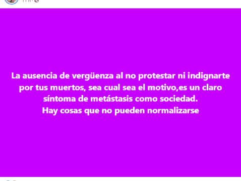   Lucho Cáceres called Peruvian citizens to reflection with a message.  Photo: Lucho Cáceres/Facebook    