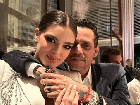   Marc Anthony and Nadia Ferreira had a glamorous ceremony.  Photo: Hello!   