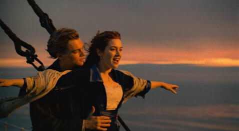 Jack and Rose on the ship.  Photo: file/LR   