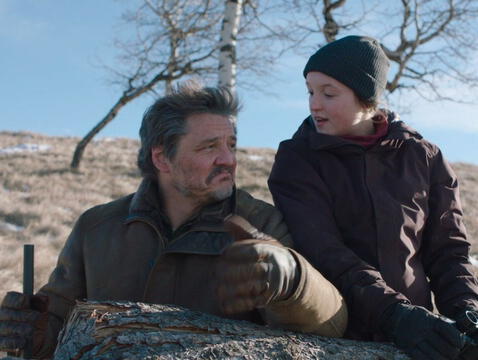   Pedro Pascal and Bella Ramsay as Joel and Ellie.  Photo: Composition LR/HBO Max   