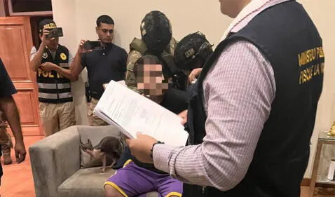 Así se dio la intervención contra alias "El Español". Foto: Twitter/Ministerio Público Así se dio la intervención contra alias "El Español". Foto: Twitter/Ministerio Público