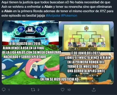 Fans de Pokémon Journeys reaccionan a la derrota de Alain contra Lionel