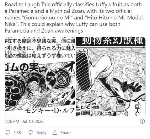 ONE PIECE revela el misterio sobre la 'Akuma no Mi' de Luffy y no te lo vas a creer