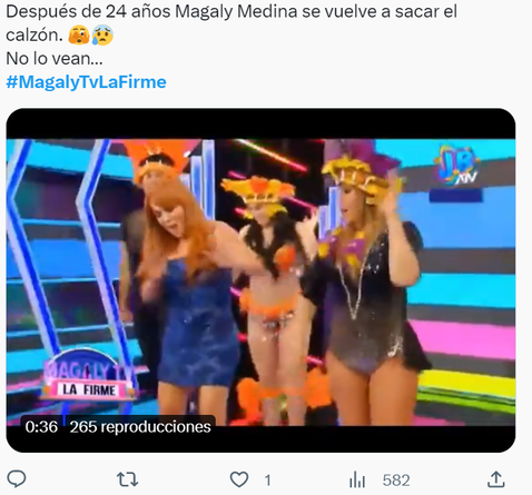 Magaly Medina se vuelve a quitar la trusa en vivo y usuarios reaccionan: 