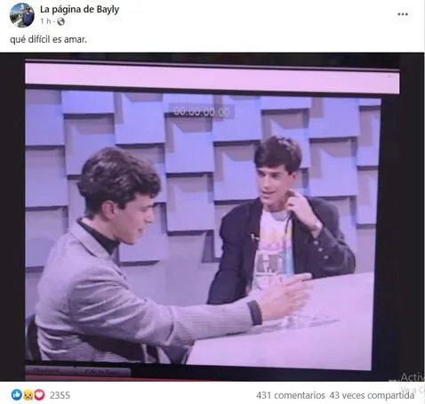 Jaime Bayly sorprendió en Facebook al compartir foto con Diego Bertie, a dos semanas de su muerte