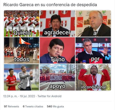 Ricardo Gareca se despide del Perú y estos son los mejores memes que dejó su conferencia 