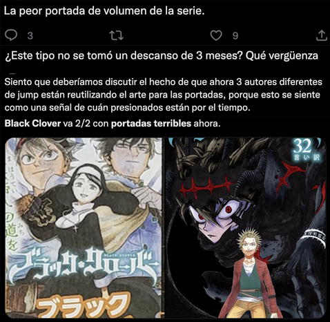 Black Clover volumen 33 ilustración reutilizada