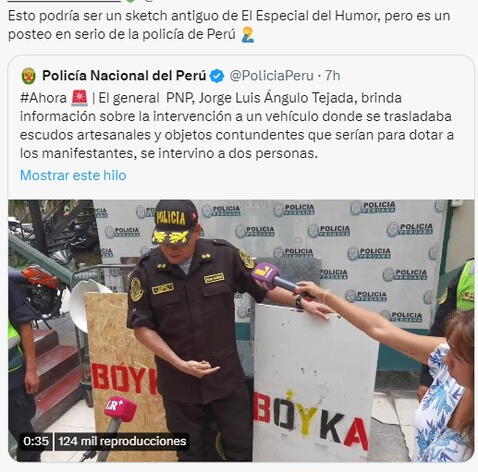 Policía afirma que el color rojo en escudos artesanales significa violencia y se hace viral