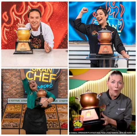  Ganadores de ‘El Gran Chef Famosos’. Foto: Latina<br><br>  