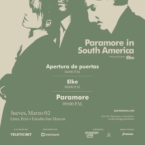 Paramore en Lima: ¿A qué hora comienza el esperado concierto de la banda de rock?