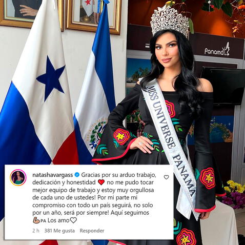  3.12.2023 | Pronunciamiento de Natasha Vargas sobre la renuncia de Miss Panamá al Miss Universo. Foto: captura Miss Panamá Instagram<br><br>  