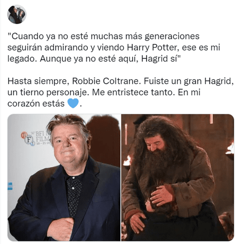 Hagrid, de Harry Potter, falleció y los usuarios lo despiden haciéndolo tendencia
