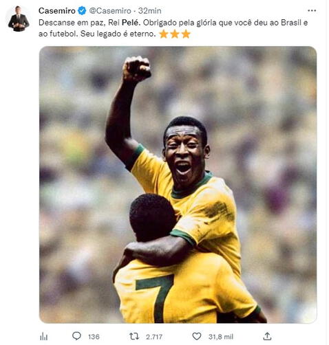 Pelé, el rey del fútbol, murió a los 82 años y el mundo lo despide en redes sociales: 