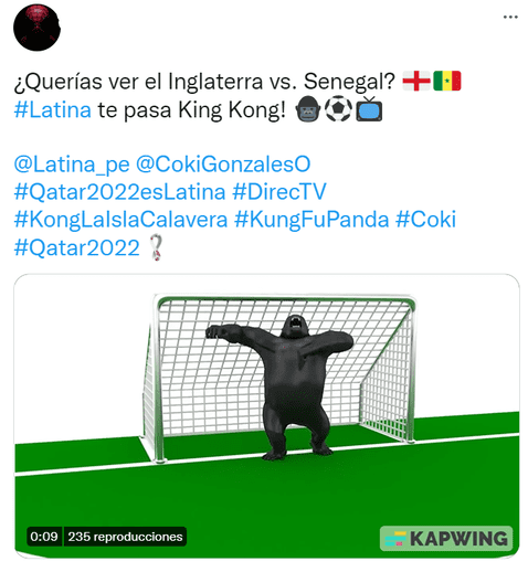 Qatar 2022: Latina pasó &quot;King Kong&quot; en vez del partido Inglaterra vs. Senegal y genera críticas
