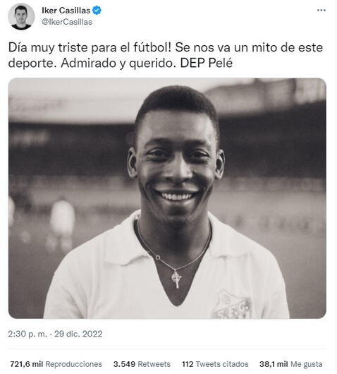 Pelé, el rey del fútbol, murió a los 82 años y el mundo lo despide en redes sociales: 