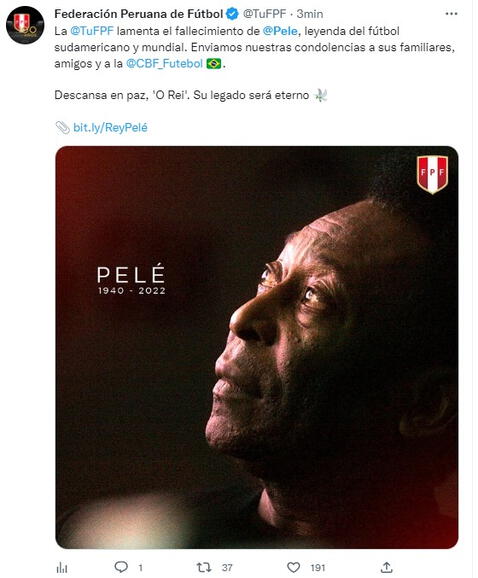 Pelé, el rey del fútbol, murió a los 82 años y el mundo lo despide en redes sociales: 