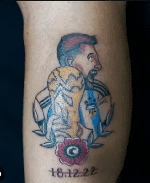  Tatuajes fallidos del triunfo de Argentina en Qatar. Foto: Twitter    