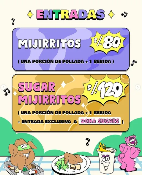  Estos son los exorbitantes precios de la "Miji Pollada". Foto: Instagram    