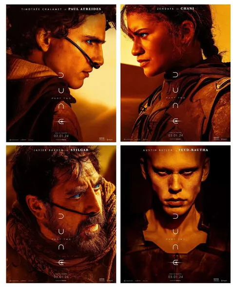  Posters oficiales de 'Dune, parte dos'. Foto: Dune/Instagram<br><br>  