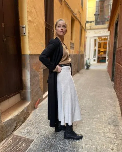  Amber Heard ya en Madrid. Foto: Instagram/Amber Heard    