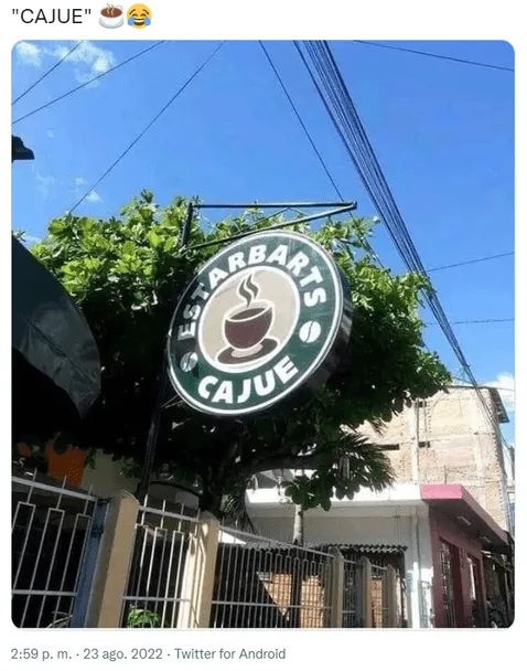 Estarbarts Cajue: versión peruana de Starbucks se hace viral en las redes sociales