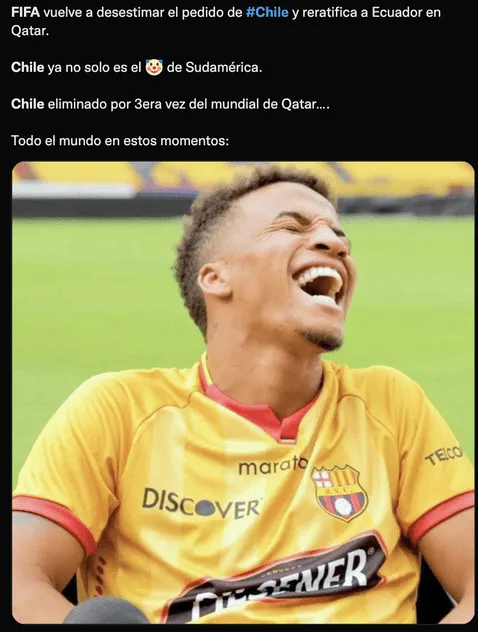 Chile fuera de Qatar 2022 - Memes