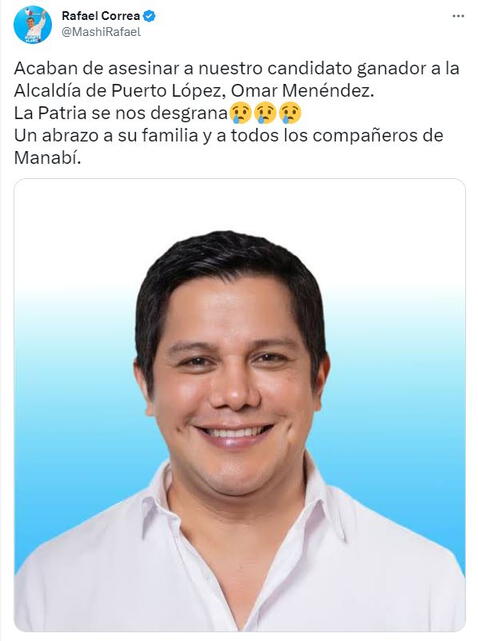 Omar Menéndez Candidato A Alcalde De Puerto López Fue Asesinado Por Sicarios A Pocas Horas De 2003