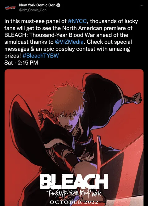 Bleach: Thousand-Year Blood War - fecha de estreno