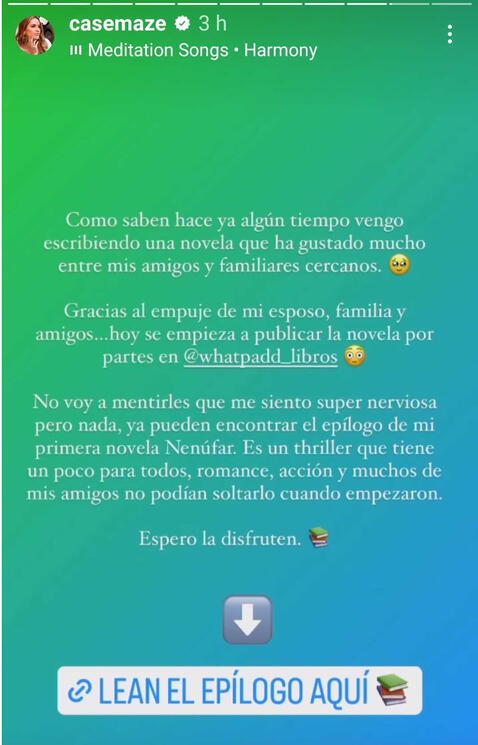  Cassandra Sánchez De Lamadrid anuncia el lanzamiento de su novela 'Nenúfar'. Foto: captura Cassandra Sánchez Instagram<br><br>  