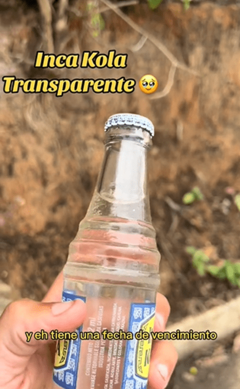 El joven no pudo disfrutar de su Inca Kola. Foto: captura de TikTok   