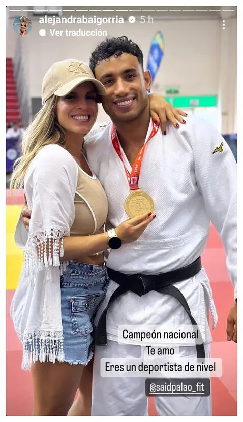  Alejandra Baigorria y Said Palao. Foto: captura Alejandra Baigorria Instagram<br><br>    