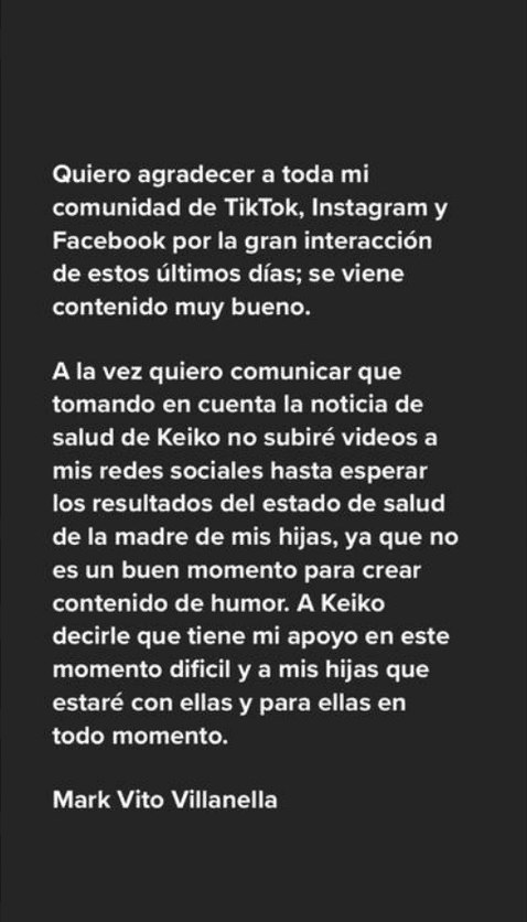 ¿Por qué Mark Vito no grabará más videos para TikTok? Esto dijo el exesposo de Keiko Fujimori