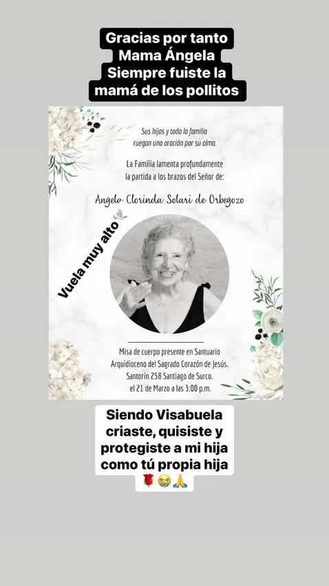 Familia de Melissa Klug realizará misa en honor a 'Angelita'. Foto: Instagram    