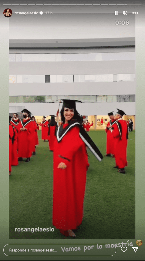 Rosángela Espinoza tras graduarse de la carrera de Marketing: 