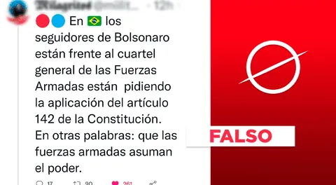 No, el artículo 142 de la Constitución de Brasil no autoriza la intervención militar