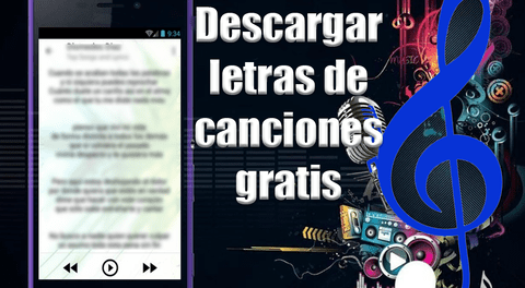 Descargar letras de canciones en español e inglés GRATIS al celular