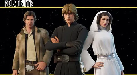 Fortnite x “Star Wars”: ya están disponibles las nuevas skins de Luke Skywalker, Han Solo y la princesa Leia