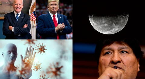 EE. UU. elegirá su presidente más longevo, NASA descubre agua en la Luna y Morales anuncia regreso a Bolivia: noticias internacionales de la semana