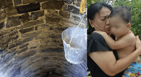 Tailandia: madre salta a un pozo de 30 metros de profundidad para rescatar a su hijo de 3 años