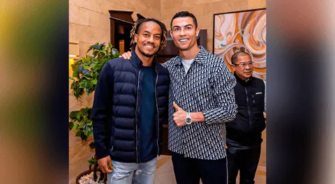 André Carrillo y Cristiano Ronaldo posaron juntos, previo al encuentro de PSG vs. Riyadh Season