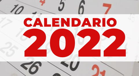 Calendario 2022 de Perú para descargar en formato PDF y JPG