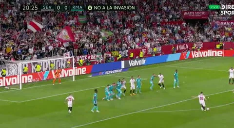 ¡Magistral! Ivan Rakitic anotó un golazo de tiro libre para el 1-0 de Sevilla ante el Madrid