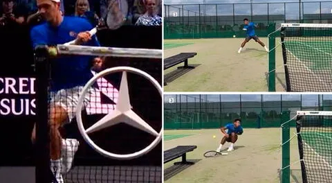 ¡Qué dolor! Aficionado intentó imitar tiro ‘imposible’ de Roger Federer, pero hizo el ridículo