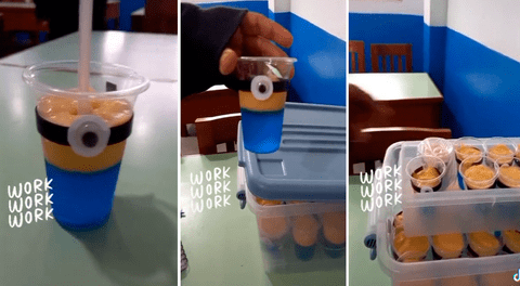Niño emprendedor ayuda a sus padres vendiendo gelatinas ‘Minions’ a sus compañeros en clase