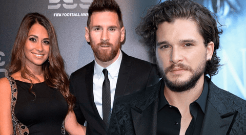 Messi y Antonella Rocuzzo conocieron a Kit Harington, Jon Snow de “Juego de tronos”, en París