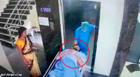 Paciente en camilla casi muere cercenado por ascensor que cayó descontrolado en hospital