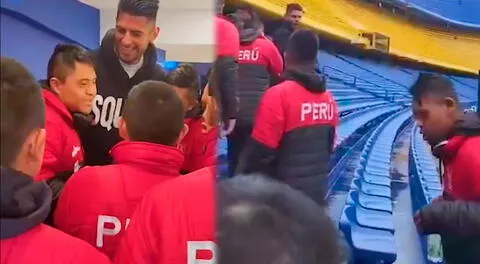 ¡Tremendo gesto! Zambrano le hizo un tour a la selección peruana de futsal down por La Bombonera