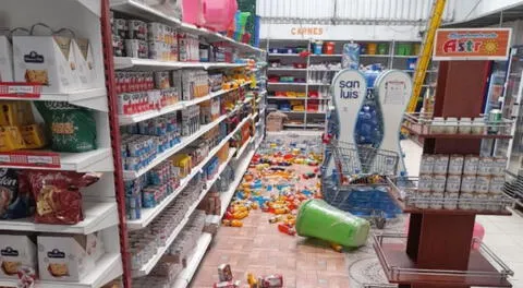Trabajador de centro comercial graba precisos momentos del temblor en Tumbes