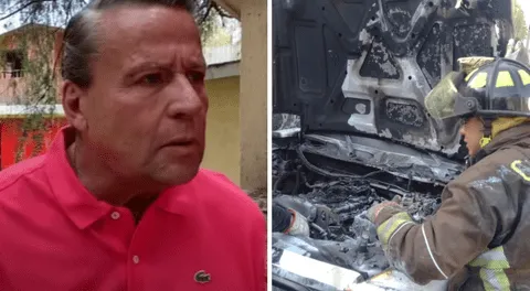 Alfredo Adame pasa grave susto tras incendiarse su auto